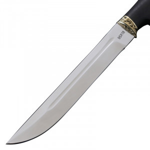 Нож Пластунский, сталь 95Х18, граб, мельхиор
