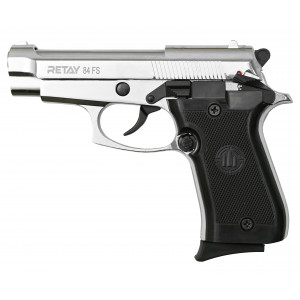 СХП Охолощенный пистолет Retay Mod 84 Beretta 84FS, кал. 9 мм, никель СХП Охолощенный пистолет Retay Mod 84 Beretta 84FS, кал. 9 мм, никель