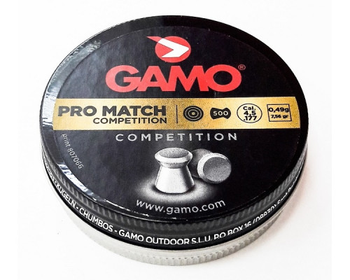 Пули Gamo Pro Match 4,5 мм, 0,49 грамм, 500 штук